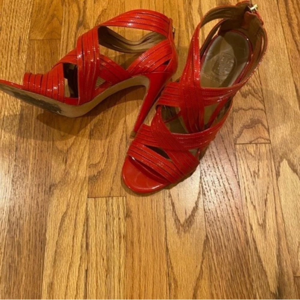 Tory Burch Red Strappy Heels